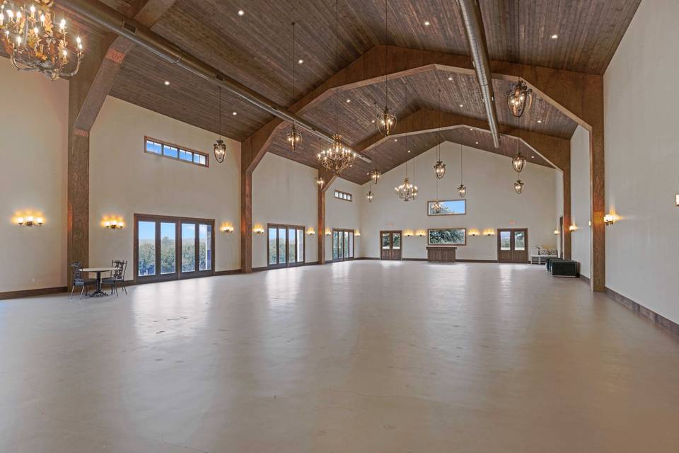 Banquet hall facing back