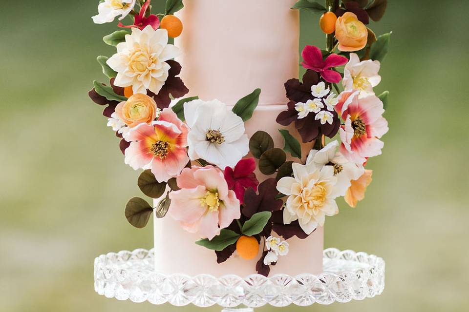 Sugar flower wreath