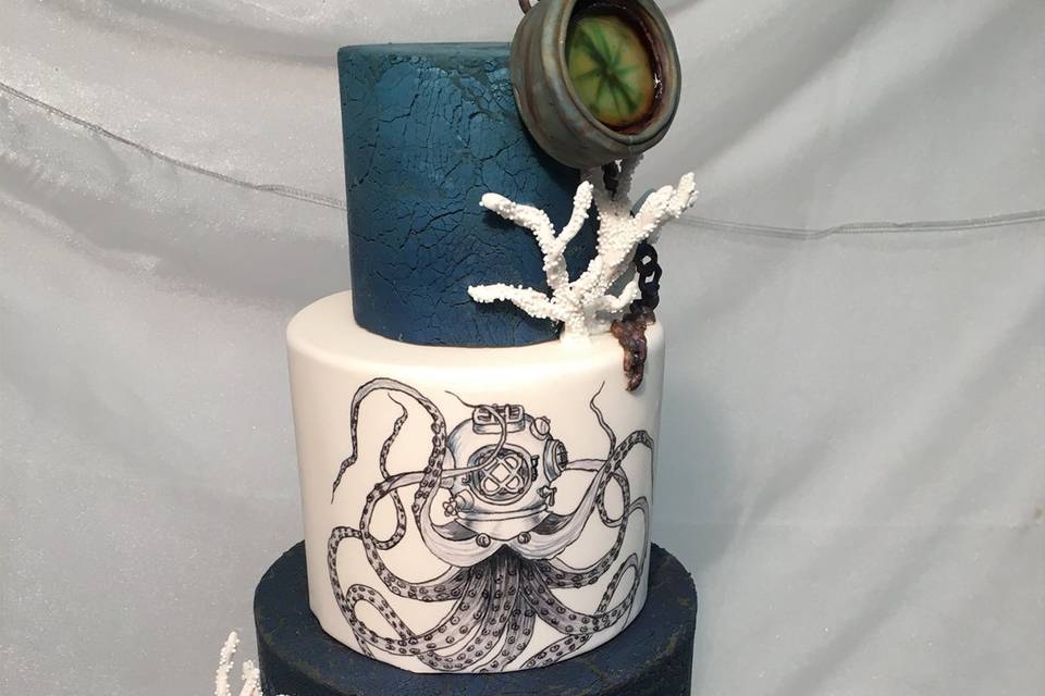 Nautical theme cake