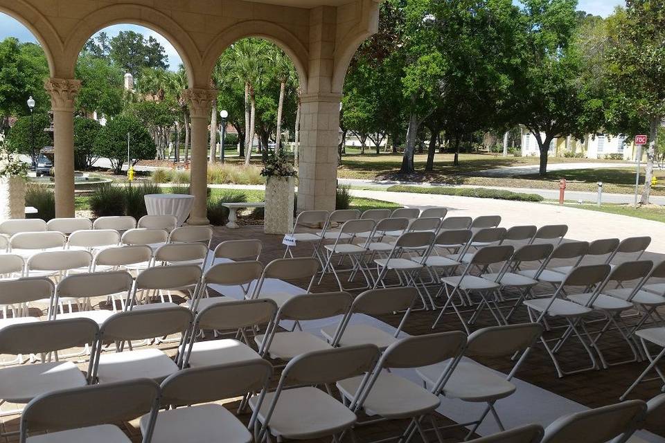 Wedding ceremony area