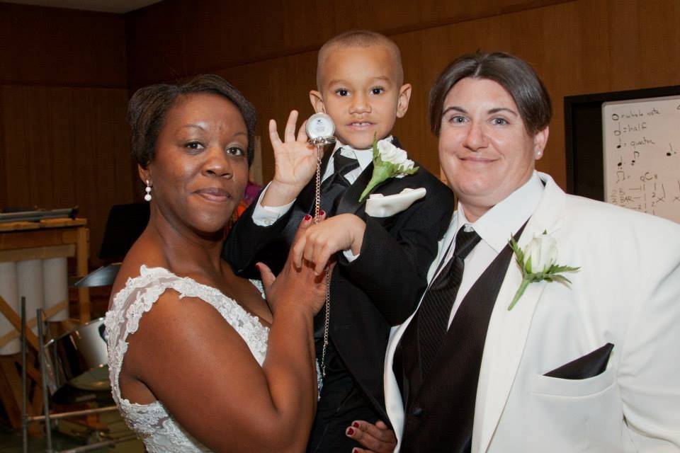 With the ring bearer