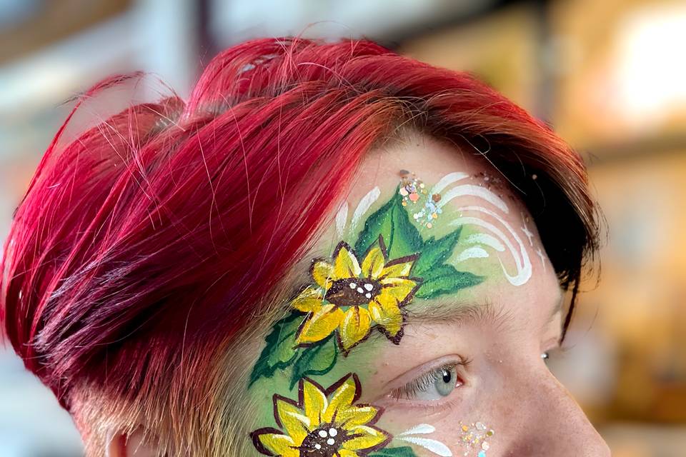 Sunflower face paint