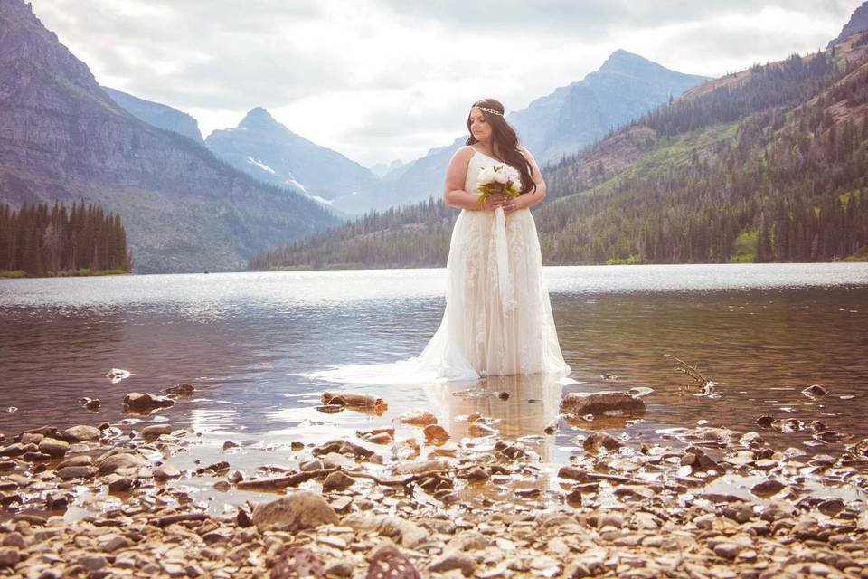 Bride at two medicine