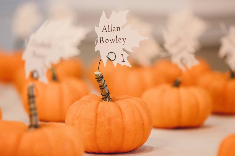 Fall pumpkin wedding
