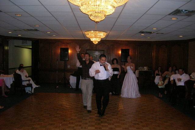 On the dance floor