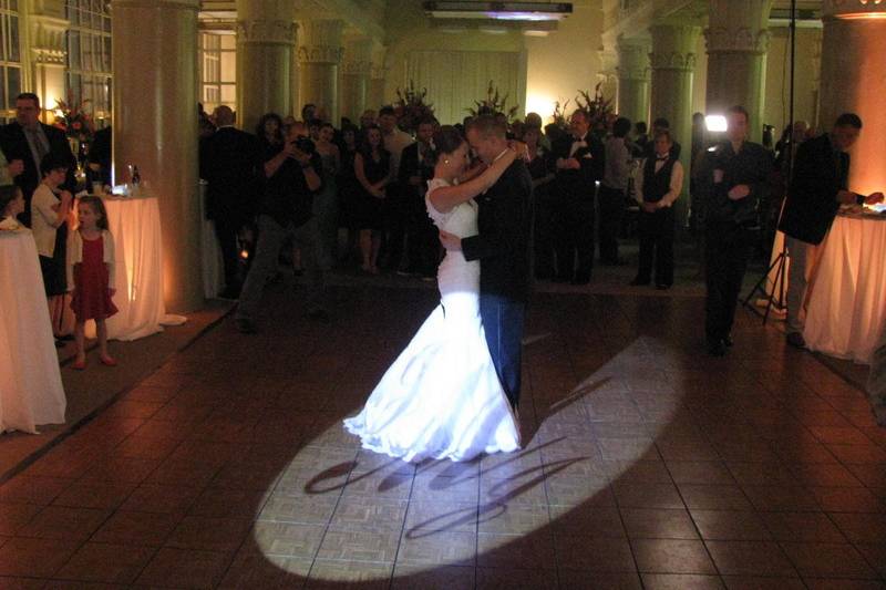 Spotlight on the newlyweds