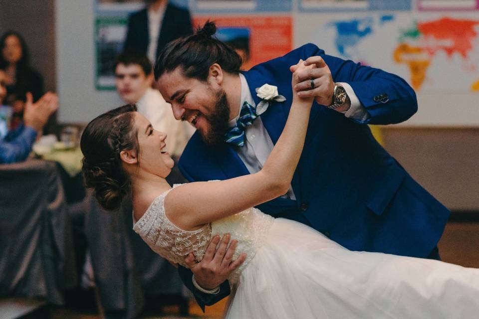 Couple during their first danc