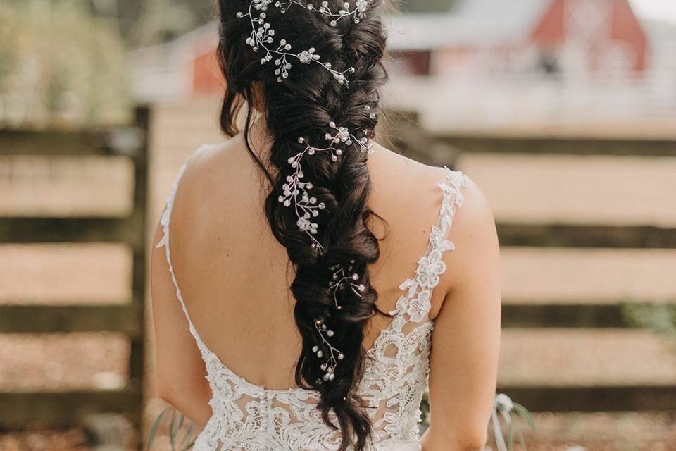 Elsa braid with a hairpiece