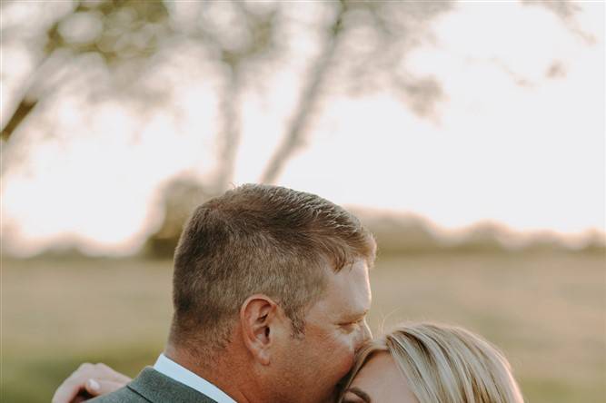 Golden Hour bride and groom