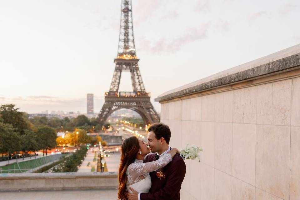 Eiffel tower elopement