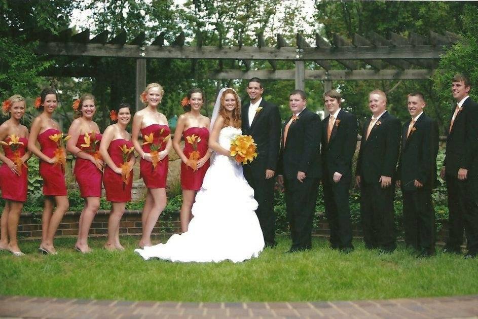 Newlyweds and their guests