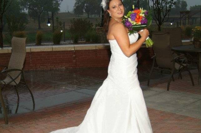Bride's wedding dress