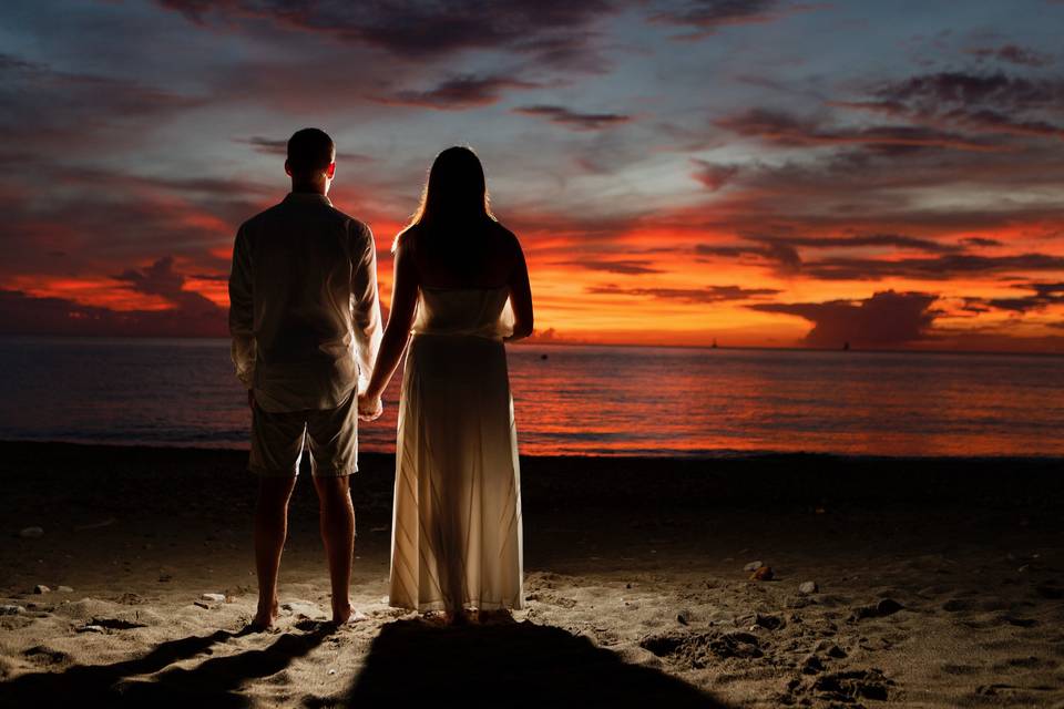 Sunset Wedding Caribbean