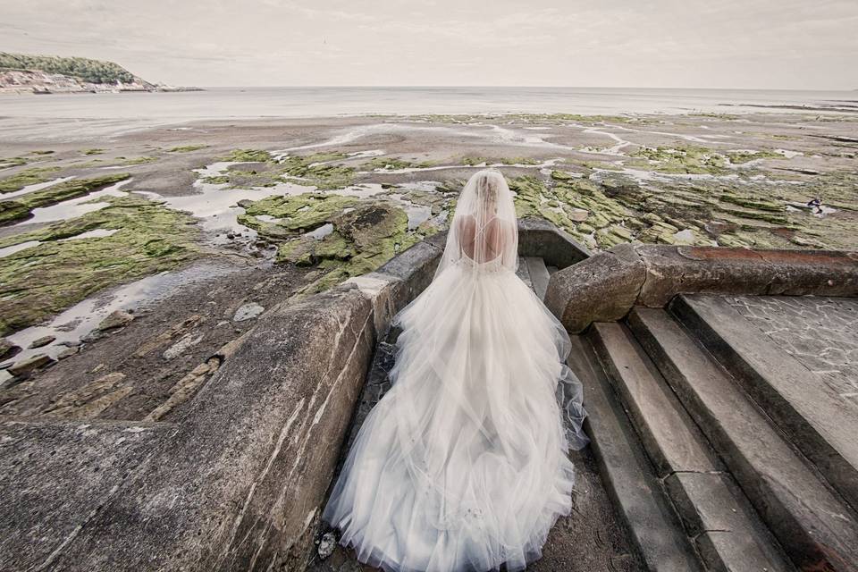 Bride on the coast