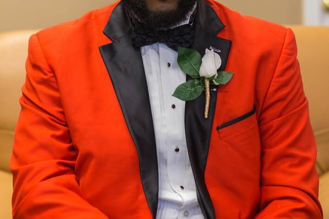 Red tuxedo jacket