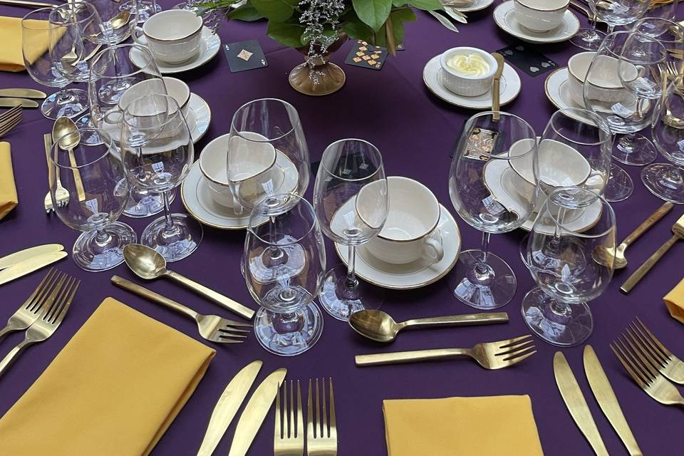 Centerpiece Purple/Gold