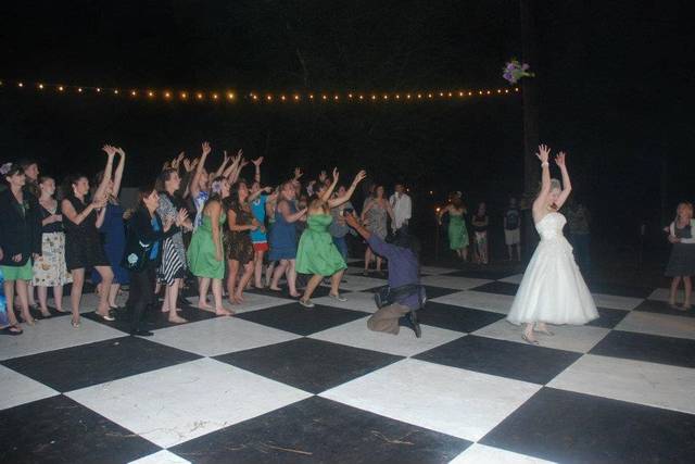 The bouquet toss