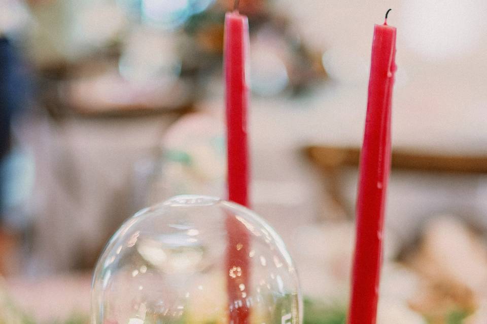 Glass Cloche Table Number