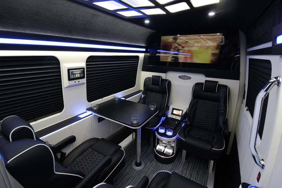 Interior of executive van