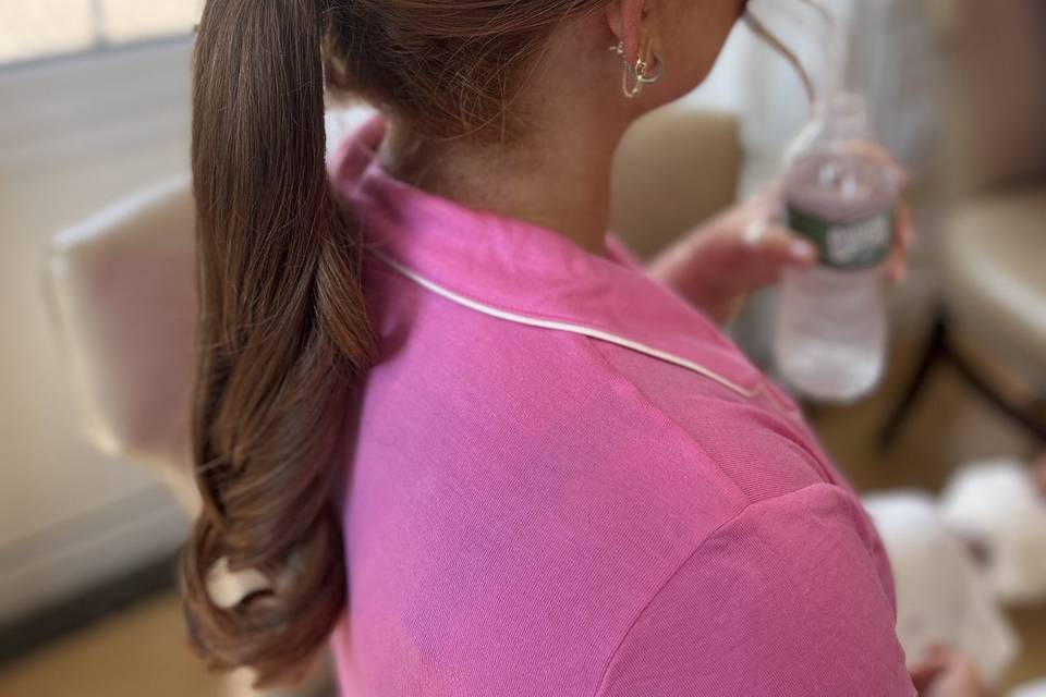 Textured pony tail