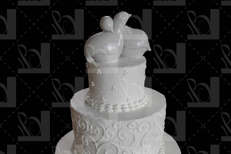 Vintage white cake