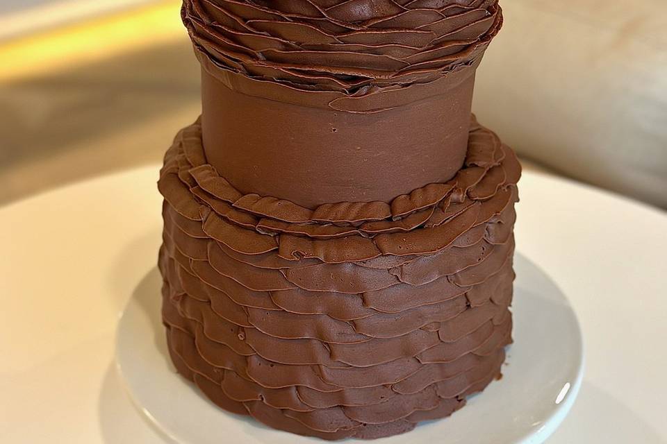 Chocolate Icing Piped Design