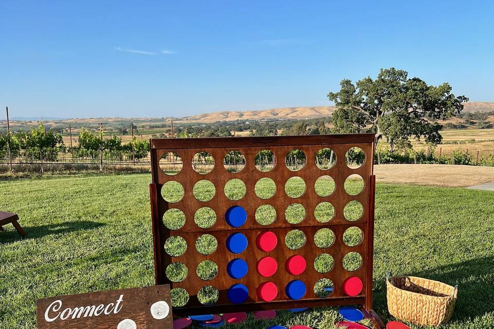 Our connect 4 is 3ft x 4ft!