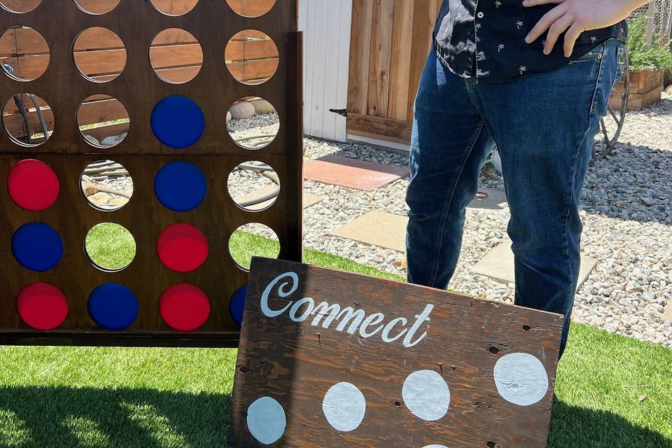 Our connect 4 is 3ft x 4ft!