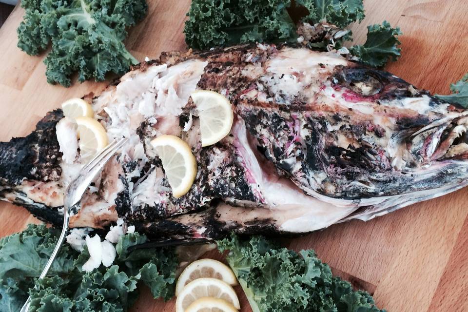 Whole Grilled Snapper Presentation