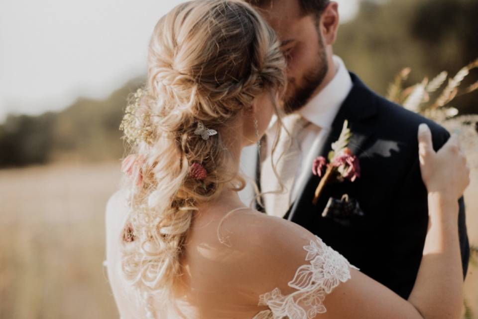 Bohemian Half Updo & Makeup