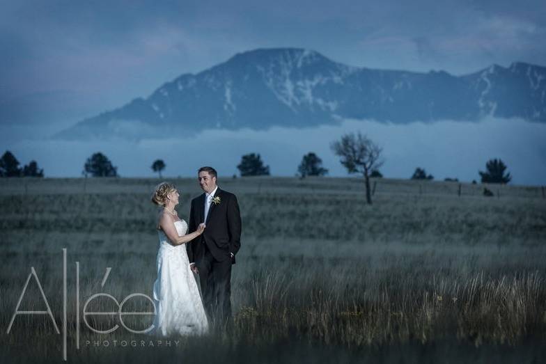 The bride and groom