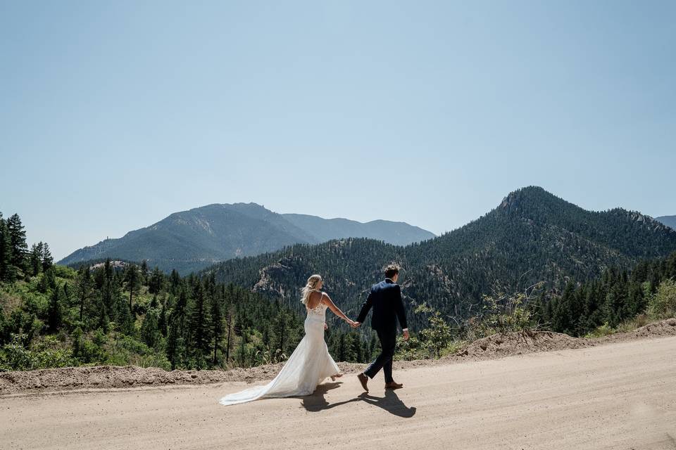 Candid in the mountains