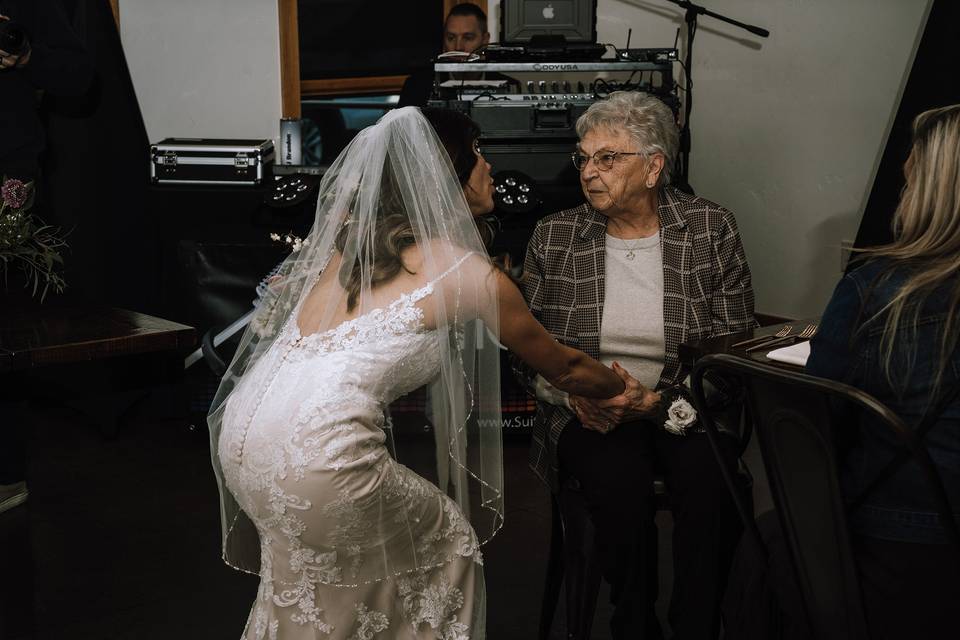 Bride and grandmother