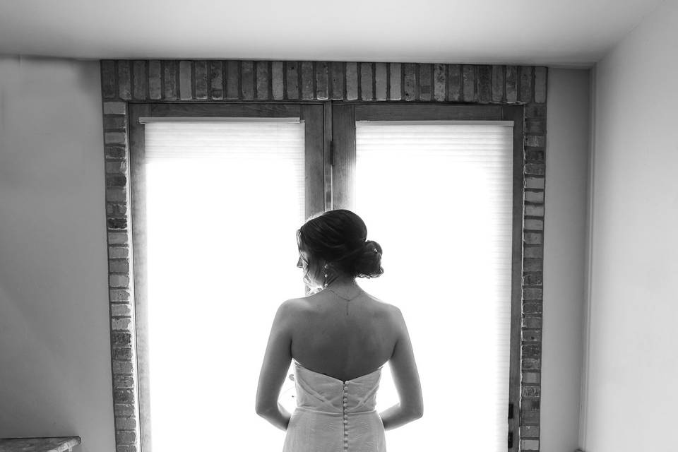 Bride getting ready