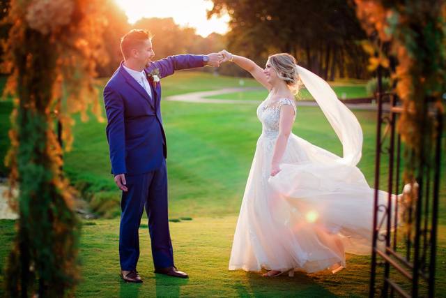 Groom spins bride