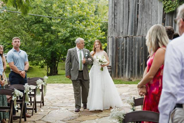 Down the aisle by the creek
