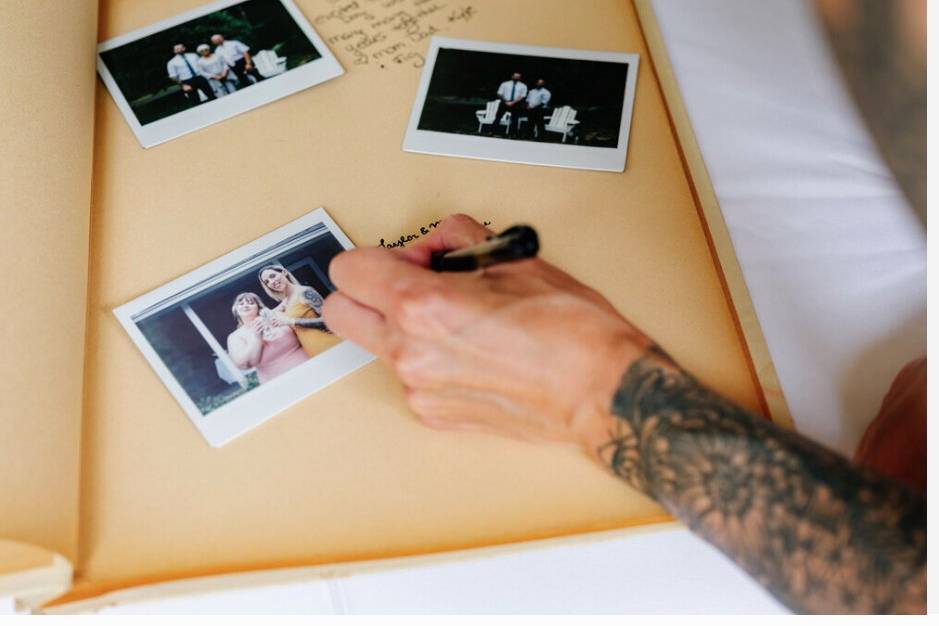 Cute vintage photo guestbook