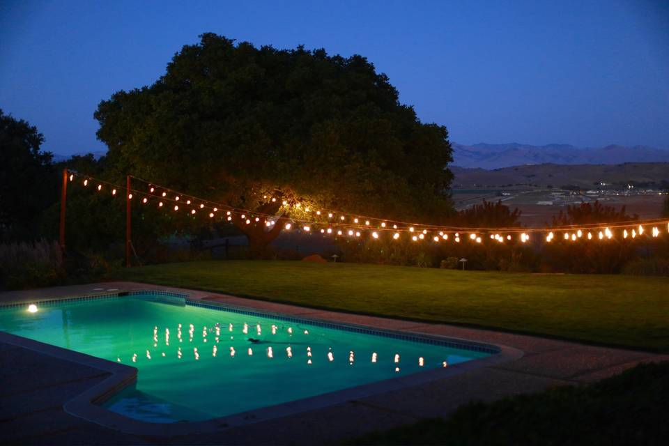 Pool at night