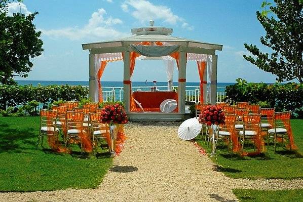 Wedding location at Dreams La Romana, Dominican Republic.