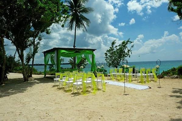 Ceremony location at Dreams La Romana