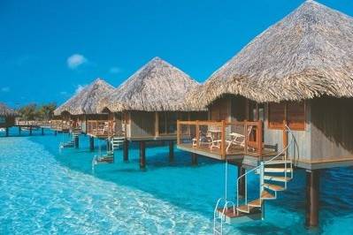 Over water bungalow in Tahiti