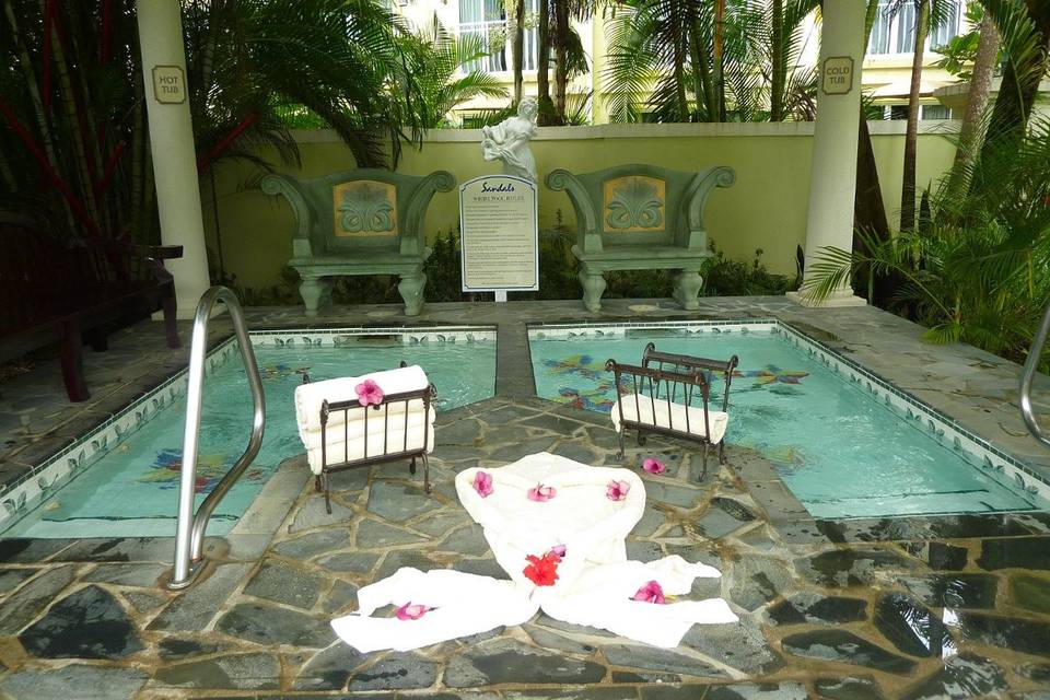 the spa at Sandals La Toc