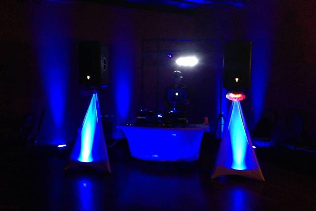 DJ booth setup