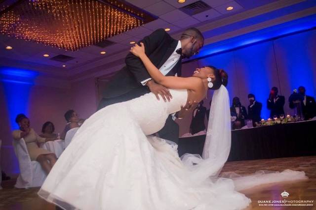 Dancing newlyweds