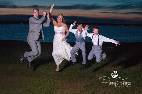 The groom with his groomsmen