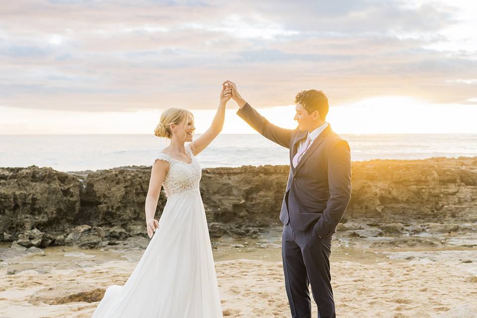Sunset wedding