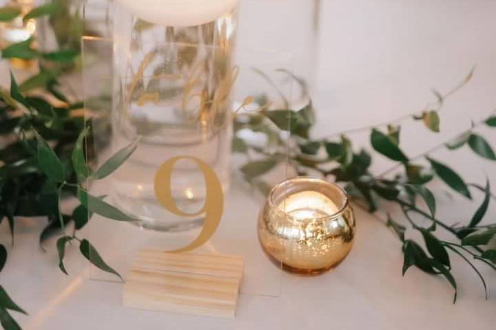 Cylinder vase centerpiece