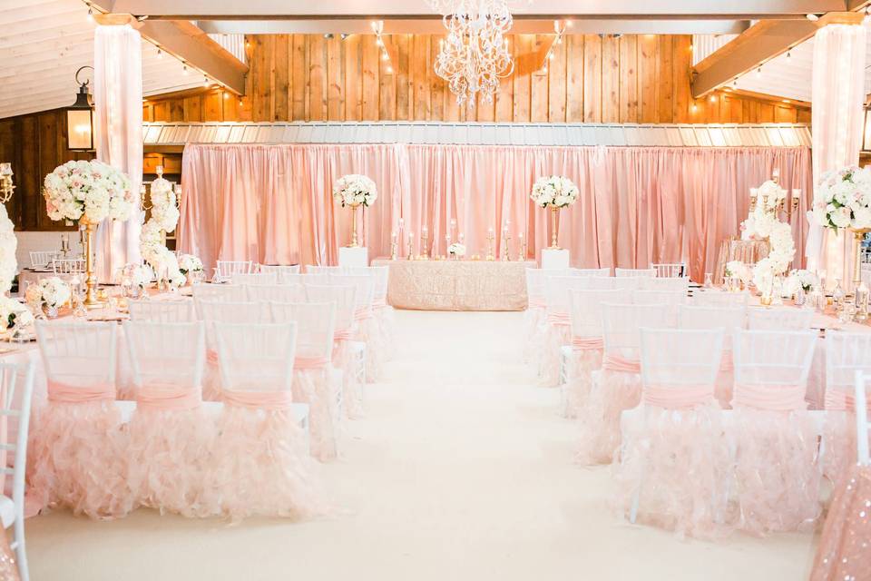 Blush barn wedding