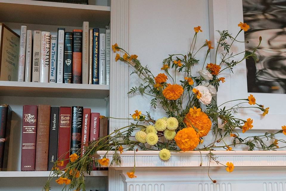 Florals in the Library