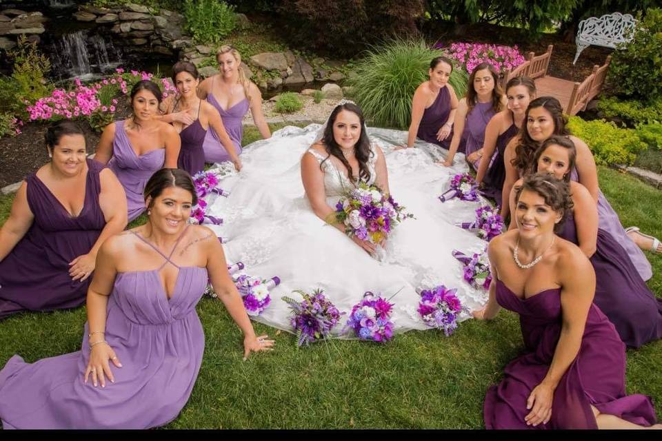 Makeup for bride and her squad